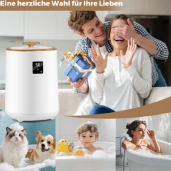 Eimer Handtuchwärmer für das Badezimmer 18 L großer Deckenwärmer mit LED-Anzeige Weiß
