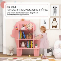 Einhorn Bücherregal für Kinder Spielzeug-Aufbewahrungsorganisator mit offenen Regalen