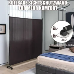 Einzelner Raumteiler mit einem Panel Breiter Sichtschutz 184 x 30 x 184 cm