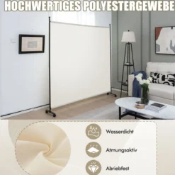 Einzelner Raumteiler mit einem Panel Breiter Sichtschutz 184 x 30 x 184 cm