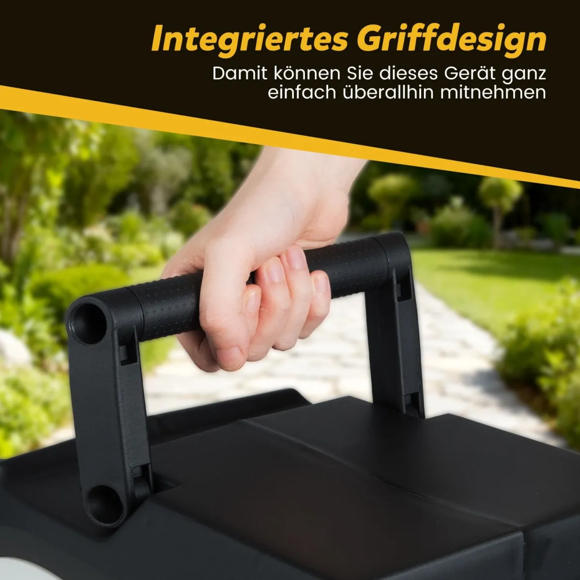 Einziehbare Gartenschlauchbox 30 m Wasserschlauch mit 2 m Zuleitungsschlauch Wandmontageset Schwarz