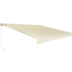 Einziehbare Markise Aluminium Terrassen Sonnenschutz Balkonmarkise Sonnenschutz 2,5 x 2 m Beige