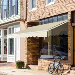 Einziehbare Markise Aluminium Terrassen Sonnenschutz mit Kurbelgriff 3,6 m × 3 m