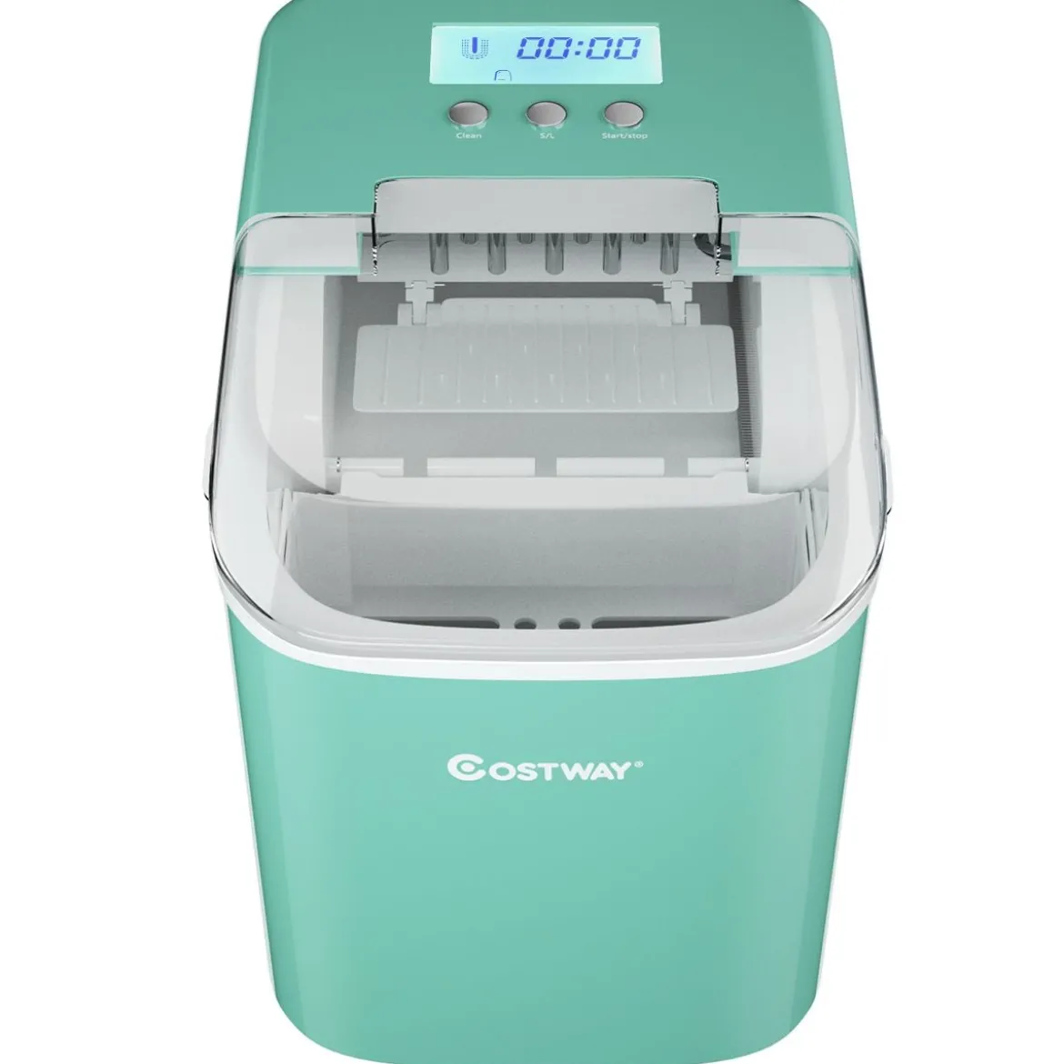 Eiswürfelmaschine Ice Maker Eismaschine Eiswürfelbereiter inkl. Eiswürfelschaufel Eiswürfel Grün