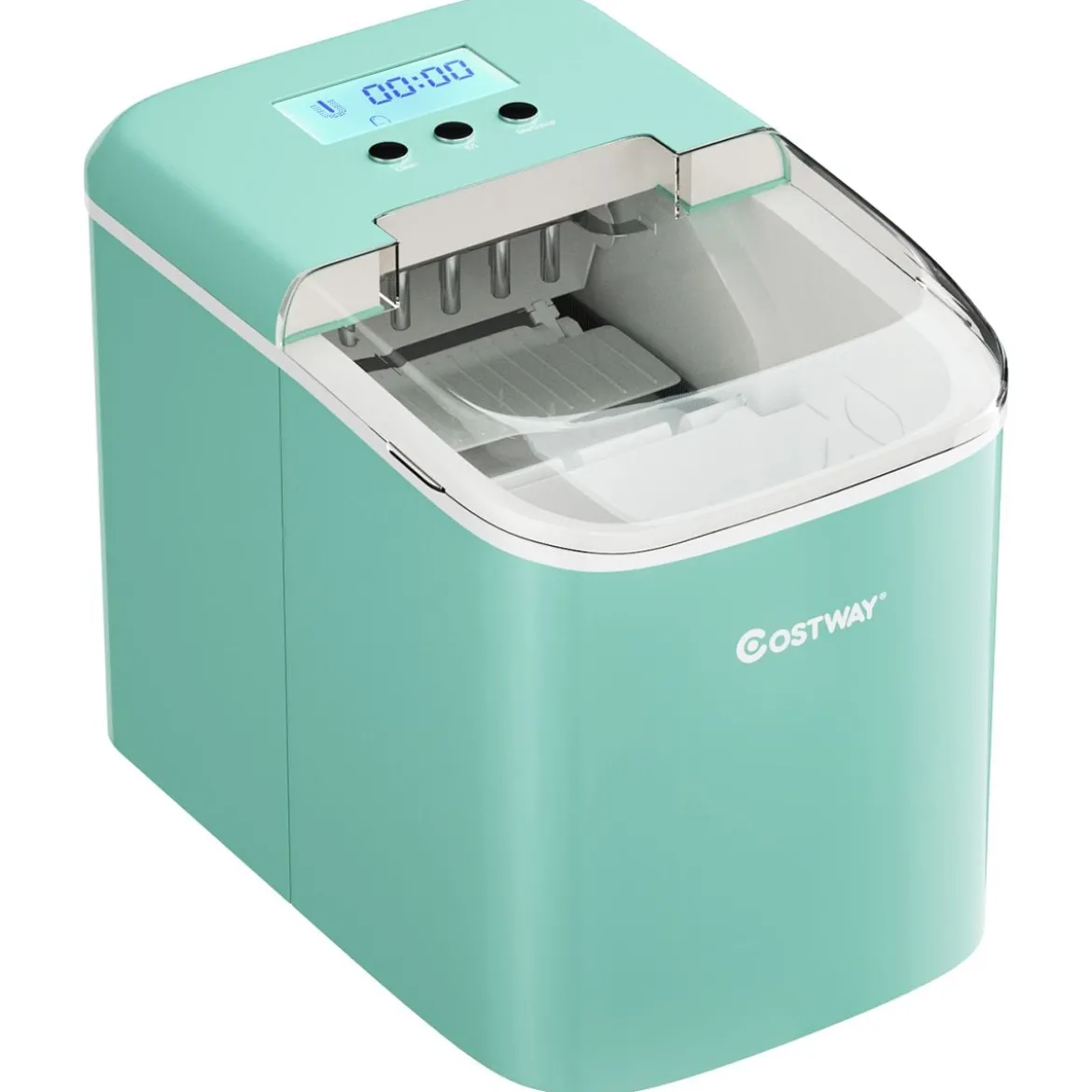 Eiswürfelmaschine Ice Maker Eismaschine Eiswürfelbereiter inkl. Eiswürfelschaufel Eiswürfel Grün