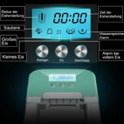 Eiswürfelmaschine Ice Maker Eismaschine Eiswürfelbereiter inkl. Eiswürfelschaufel Eiswürfel Grün
