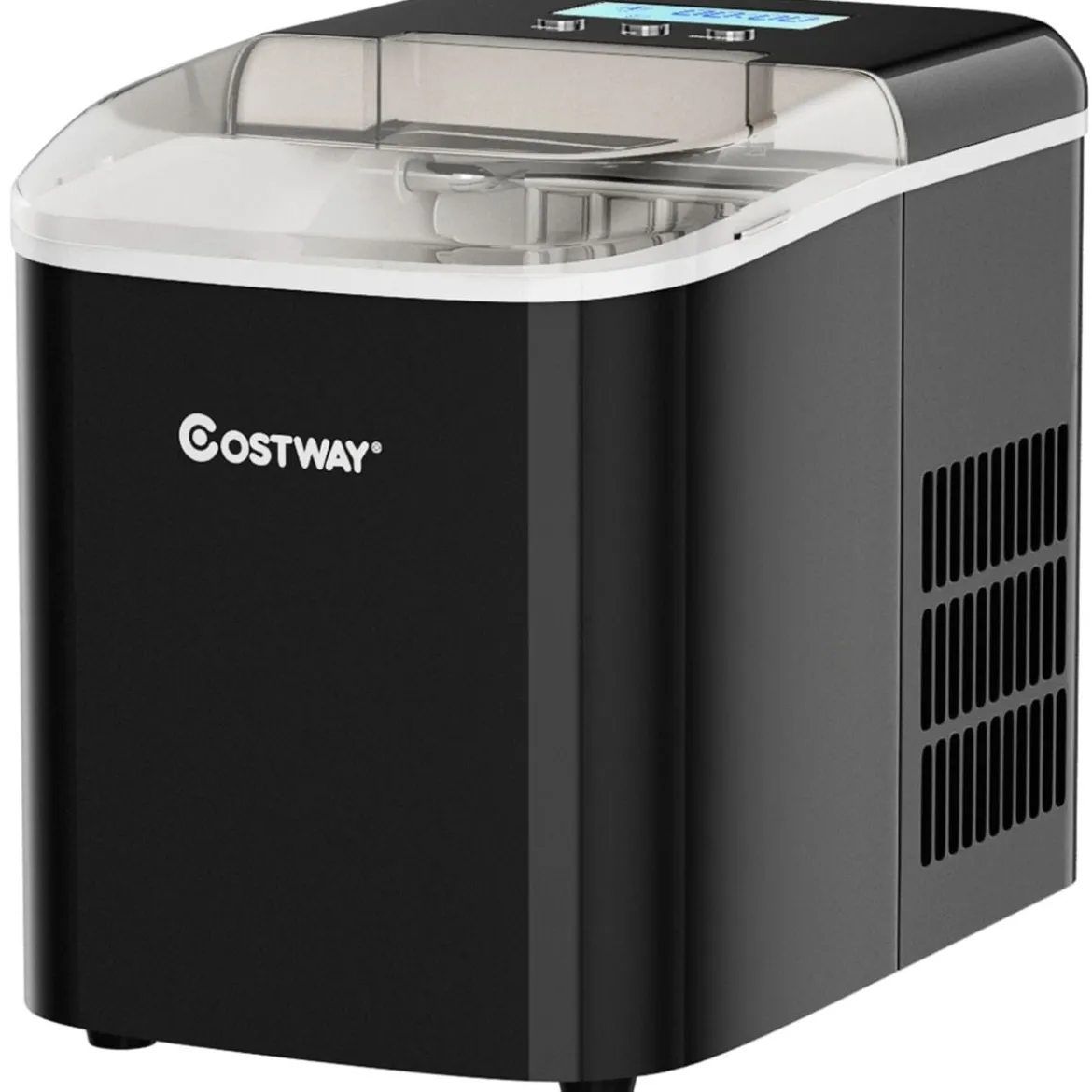 Eiswürfelmaschine Ice Maker Eismaschine Eiswürfelbereiter inkl. Eiswürfelschaufel Eiswürfel Schwarz