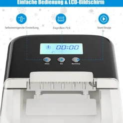 Eiswürfelmaschine Ice Maker Eismaschine Eiswürfelbereiter inkl. Eiswürfelschaufel Eiswürfel Schwarz
