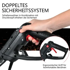 Elektrische Bodenfräse und Grubber Elektro Bodenhacke Bodenfräse Gartenfräse rot und schwarz