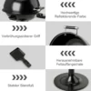 Elektrischer BBQ-Grill tragbarer Standgrill mit abnehmbarem antihaftbeschichtetem Warmhaltegitter Schwarz