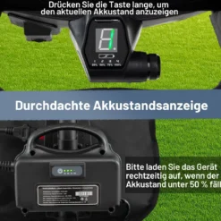 Elektrischer Golf-Pushcart mit Verstellbarem Griff & 9-Gang Einstellungen 3-Rad Golf-Trolley Schwarz