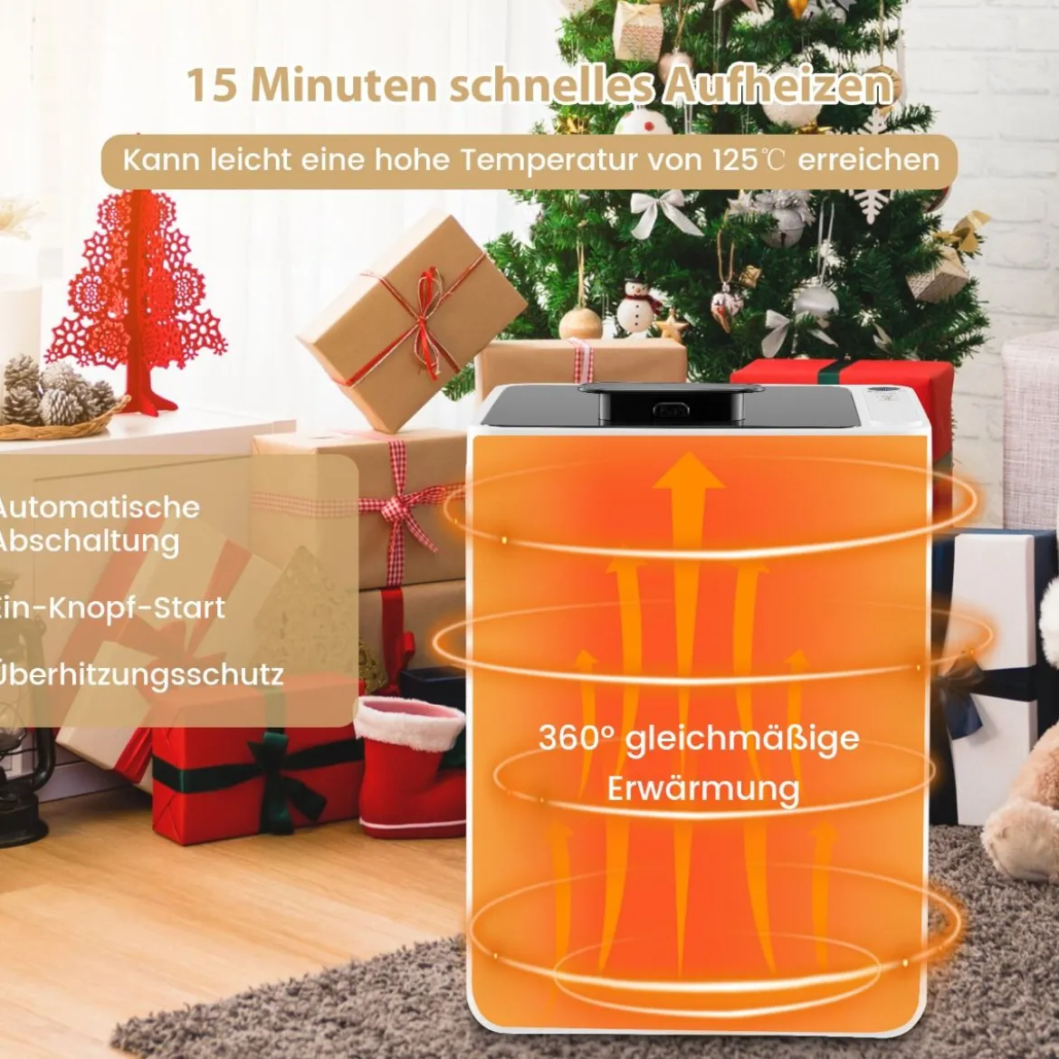 Elektrischer Handtuchwärmer mit Automatischer Abschaltung & 6-stufigem Timer & LED Anzeige