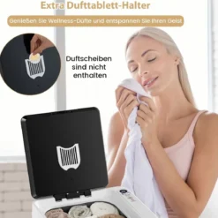 Elektrischer Handtuchwärmer mit Automatischer Abschaltung & 6-stufigem Timer & LED Anzeige