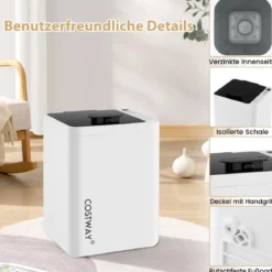 Elektrischer Handtuchwärmer mit Automatischer Abschaltung & 6-stufigem Timer & LED Anzeige