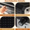 Elektrischer Indoor-Pizzaofen Tisch-Pizzaofen für 30 cm Pizzen mit 6 Voreinstellungen Schwarz