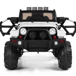 Elektrischer Jeep 12 V Kinderauto mit 2, 4 G-Fernbedienung Elektroauto mit Musik Weiß