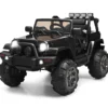 Elektrischer Jeep 12 V Kinderauto mit 2,4 G-Fernbedienung Elektroauto mit Musik Schwarz