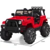 Elektrischer Jeep 12 V Kinderauto mit 2, 4 G-Fernbedienung Elektroauto mit Musik Rot