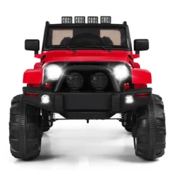 Elektrischer Jeep 12 V Kinderauto mit 2, 4 G-Fernbedienung Elektroauto mit Musik Rot