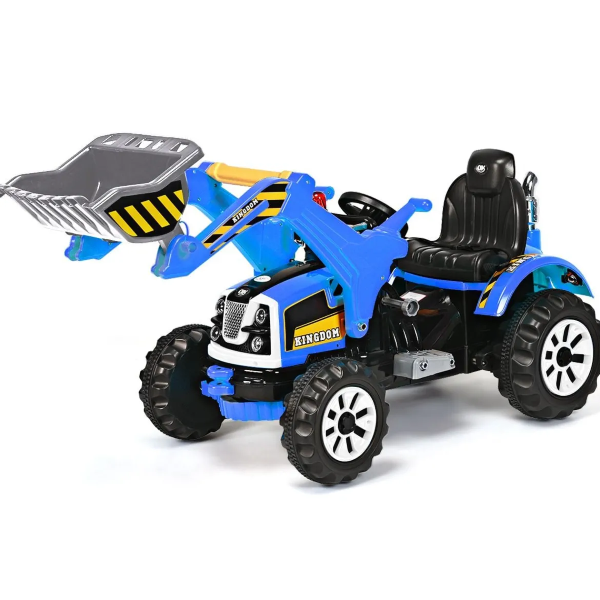 Elektrischer Kinder-Gabelstapler 12V batteriebetriebener Kinder-Bagger mit 2 Geschwindigkeiten Kinder-Auto Blau