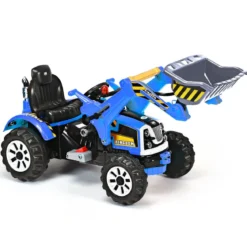 Elektrischer Kinder-Gabelstapler 12V batteriebetriebener Kinder-Bagger mit 2 Geschwindigkeiten Kinder-Auto Blau