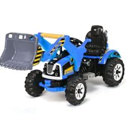 Elektrischer Kinder-Gabelstapler 12V batteriebetriebener Kinder-Bagger mit 2 Geschwindigkeiten Kinder-Auto Blau