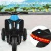 Elektrischer 6V Motorroller mit Lichtern Dreirad Kindermotorrad 80,5 x 41 x 51,5 cm Schwarz + Blau