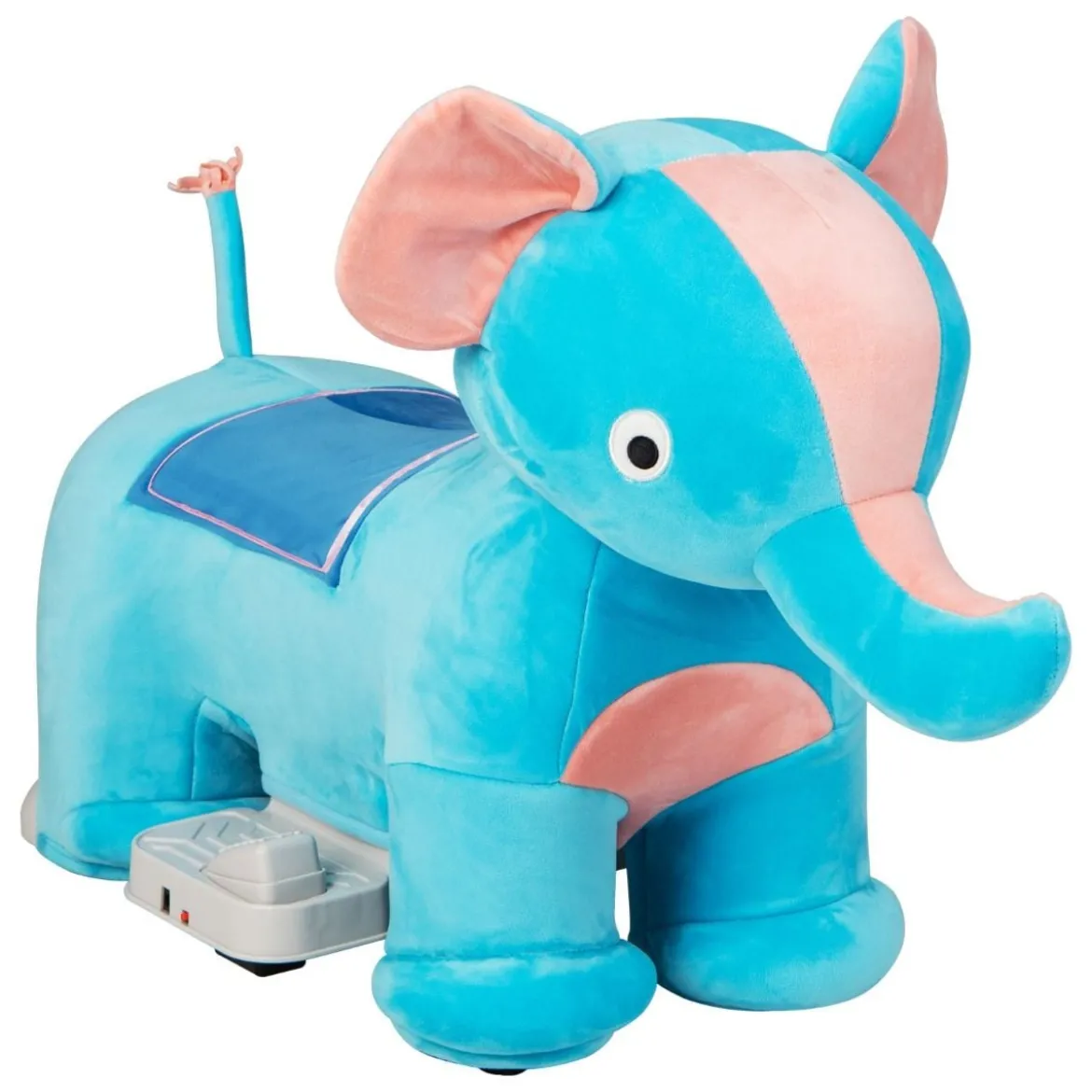 Elektrisches Aufsitzspielzeug in Tierform Plüschauto Spielzeugauto für Kinder ab 3 Jahre Blau