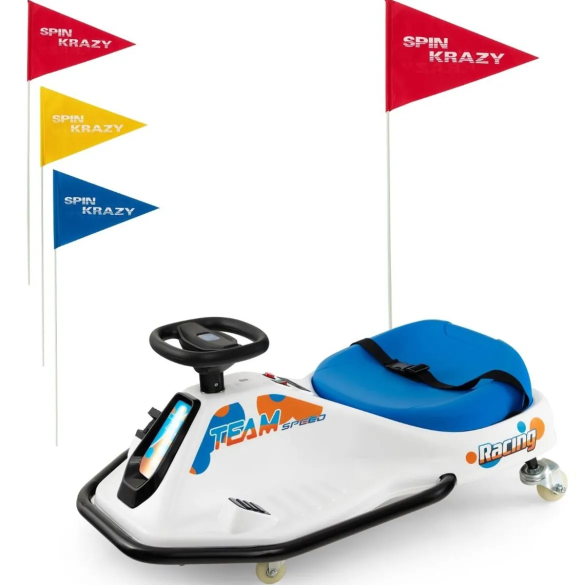 Elektrisches Gokart für Kinder 24-V-Driftauto für Kinder mit 360°-Drehung Rennauto für Kleinkinder Blau