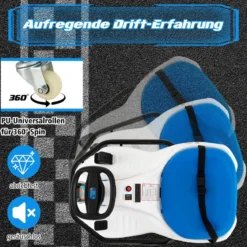Elektrisches Gokart für Kinder 24-V-Driftauto für Kinder mit 360°-Drehung Rennauto für Kleinkinder Blau