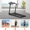 Elektrisches Laufband mit 2 Modi 12 Programmen LED-Touchscreen klappbar und rollbar bis 90 kg belastbar Fitnessgerät