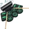 Elektrisches Schlagzeug mit 9 Pads Aufrollbares Schlagzeug-Übungspad mit 2 Stereolautsprechern