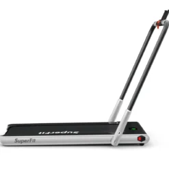 Elektrisch Laufband 1-12km/h LED Display Klappbar Heimtrainer Fitnessgerät 120kg Silber
