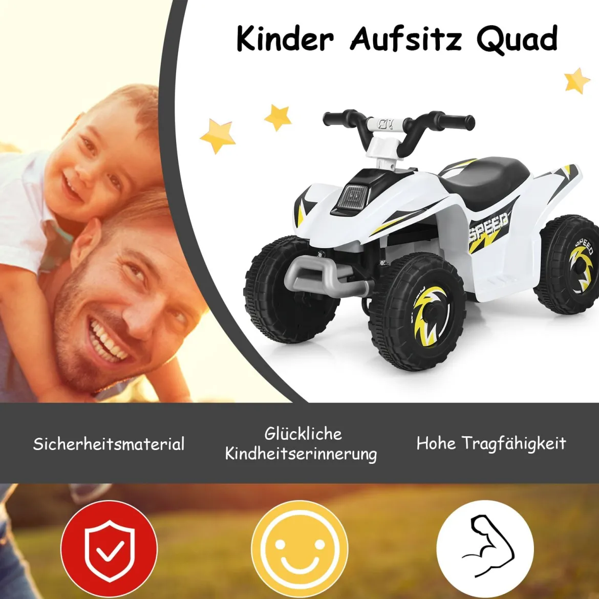 Elektroauto für Kinder Elektro Kinderquad Kindermotorrad 73 x 40 x 44,5 cm