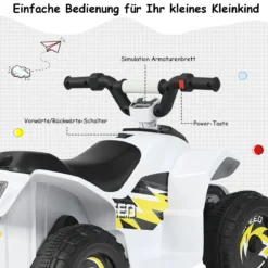 Elektroauto für Kinder Elektro Kinderquad Kindermotorrad 73 x 40 x 44,5 cm