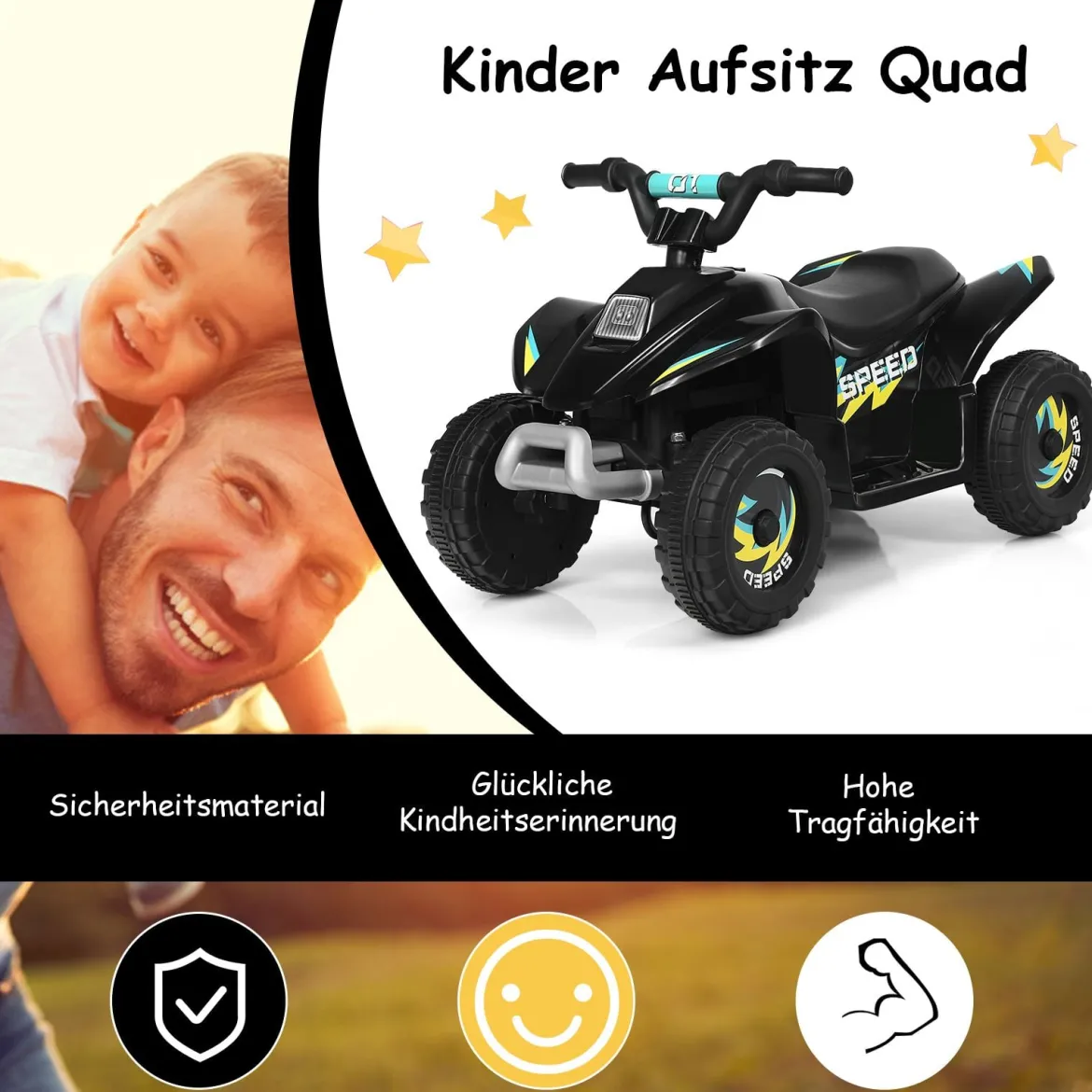 Elektroauto für Kinder Elektro Kinderquad Kindermotorrad 73 x 40 x 44,5 cm