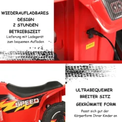 Elektroauto für Kinder Elektro Kinderquad Kindermotorrad 73 x 40 x 44,5 cm