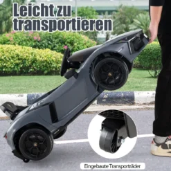 Elektroauto für Kinder Lamborghini Revuelto 12V Elektro Kinderauto mit LED Scheinwerfer Grau/Orange
