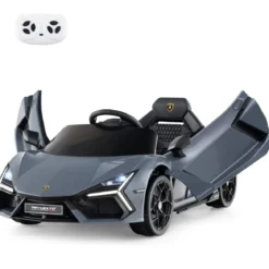 Elektroauto für Kinder Lamborghini Revuelto 12V Elektro Kinderauto mit LED Scheinwerfer Grau/Orange