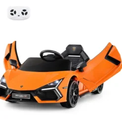 Elektroauto für Kinder Lamborghini Revuelto 12V Elektro Kinderauto mit LED Scheinwerfer Grau/Orange
