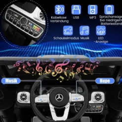 Elektroauto für Kinder Mercedes Benz G500 Kinderauto Elektro mit Fernsteuerung Schwarz