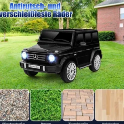 Elektroauto für Kinder Mercedes Benz G500 Kinderauto Elektro mit Fernsteuerung Schwarz