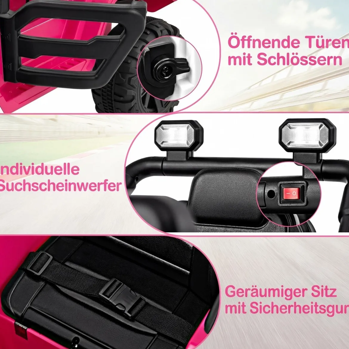 Elektrofahrzeug mit Fernsteuerung & Geländerädern & LED-Leuchten Truck