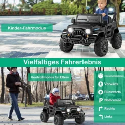 Elektrofahrzeug mit Fernsteuerung & Geländerädern & LED-Leuchten Truck