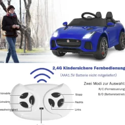 Elektro Kinderauto mit Geschichten & Musik & Hupe & Scheinwerfer & 2,4G Fernbedienung