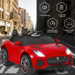 Elektro Kinderauto mit Geschichten & Musik & Hupe & Scheinwerfer & 2,4G Fernbedienung