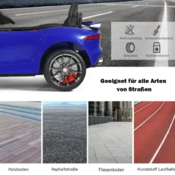 Elektro Kinderauto mit Geschichten & Musik & Hupe & Scheinwerfer & 2,4G Fernbedienung