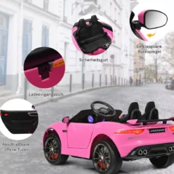Elektro Kinderauto mit Geschichten & Musik & Hupe & Scheinwerfer & 2,4G Fernbedienung