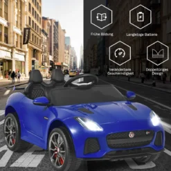 Elektro Kinderauto mit Geschichten & Musik & Hupe & Scheinwerfer & 2,4G Fernbedienung
