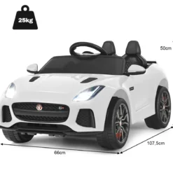 Elektro Kinderauto mit Geschichten & Musik & Hupe & Scheinwerfer & 2,4G Fernbedienung